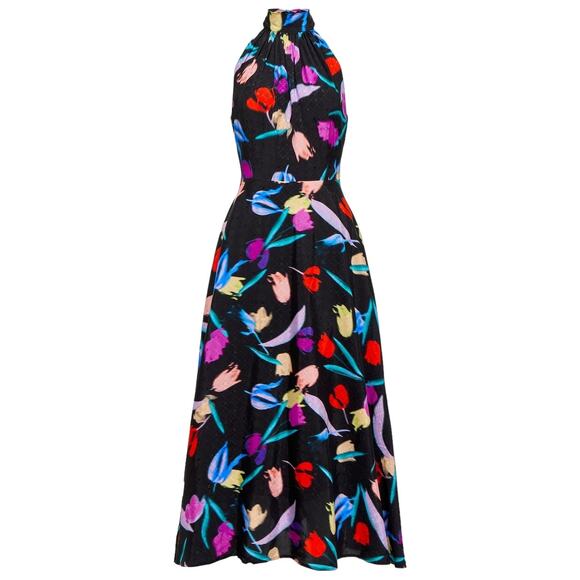 Rotate Birger Christensen NWT Frederikke Floral Halterneck Maxi Dress Sz 38 US 8 - Picture 2 of 13